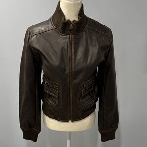 Steve Madden Chocolate Leather Jacket